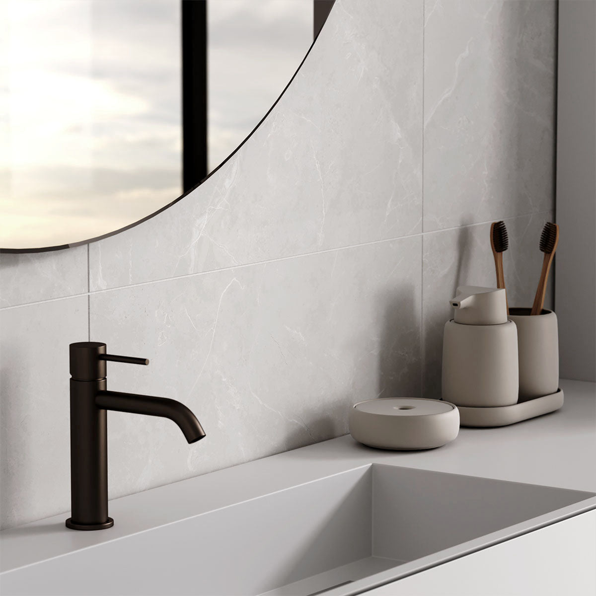 Klinker Bricmate Z66 Limestone Light Grey 2cm 60x60 cm — Bricmate (klinker, 60x60 cm, Grå)