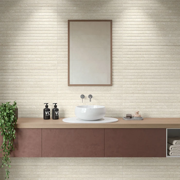 Dekor Kakel Abril Beige Matt 33x90 cm (kakel, 33x90 cm, Beige)