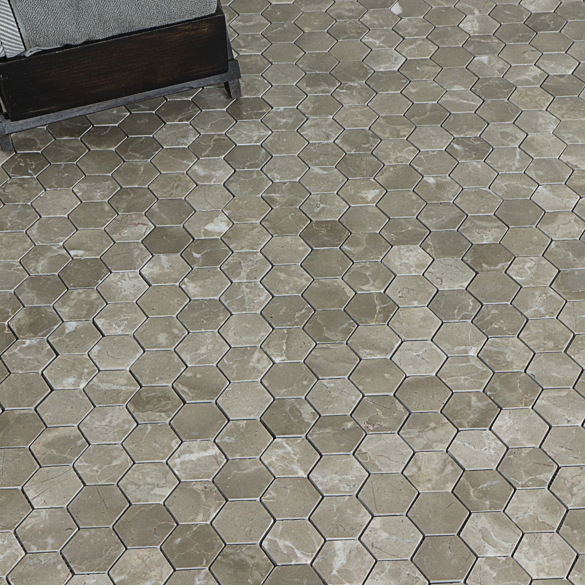 Hexagon Klinker Stella Vit-Grå Mönstrad 22x25 cm (klinker, 22x25 cm, Vit)