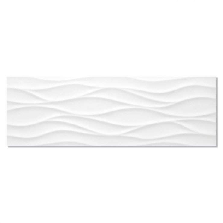 Kakel Sun Brisa Vit Matt-Relief 25x75 cm (kakel, 25x75 cm, Vit)