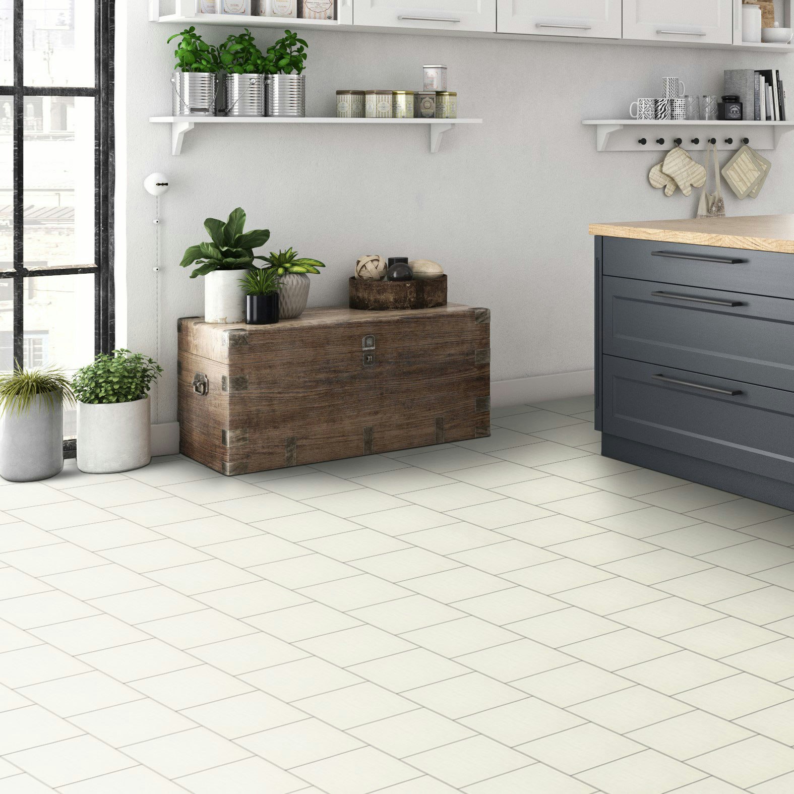 Klinker Arredo Bamboo White 15x60 cm (klinker, 15x60 cm, Vit)