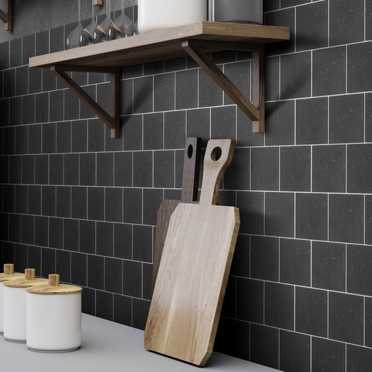 Klinker Arredo Fojs Collection Black Glossy 60x60 cm (klinker, 60x60 cm, Svart)