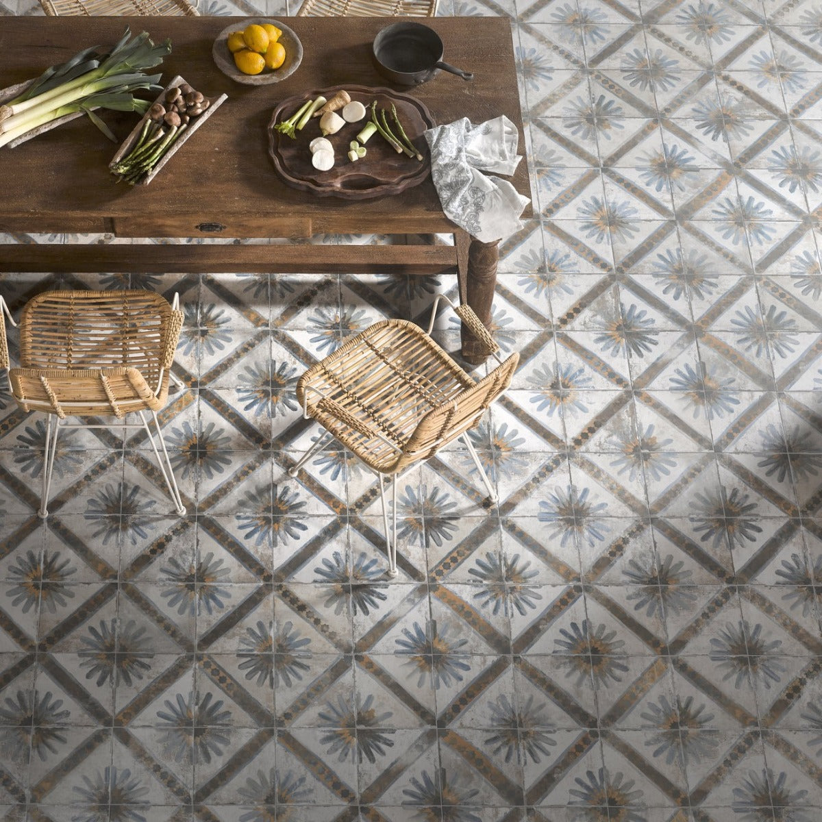 Klinker Marrakech Blå Matt 44x44 cm (klinker, 44x44 cm)