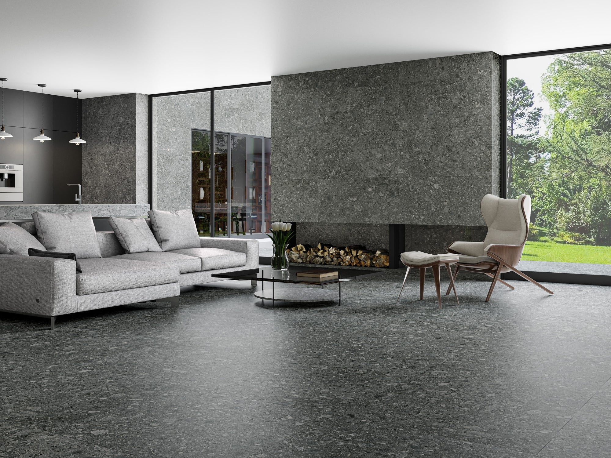 Klinker Octavia Grå Stone Matt 60x60 cm (klinker, 60x60 cm)