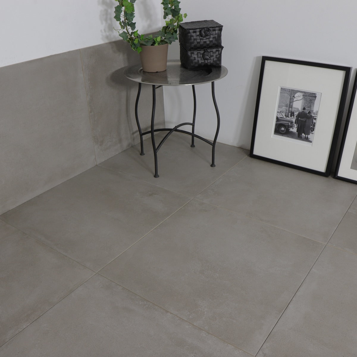 Klinker Powder Grå-Brun Matt Rund 60x60 cm (klinker, 60x60 cm, Brun)