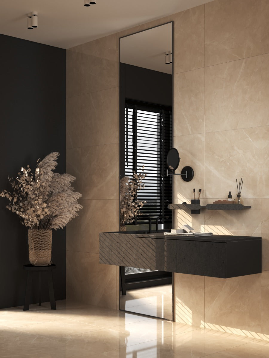 Klinker Sarai Marfil Beige Blank-Polerad 60x60 cm (klinker, 60x60 cm, Beige)