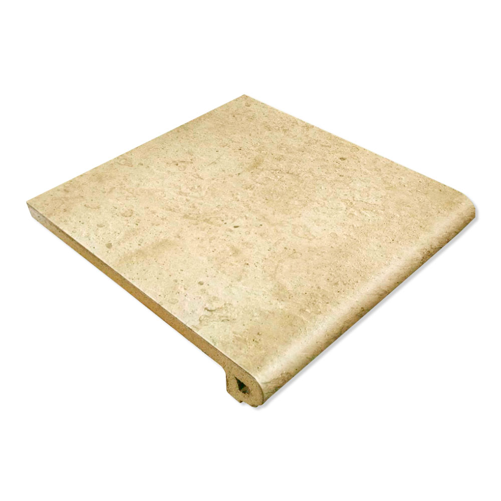 Klinker Stone Rounded Stair-Tread Beige Matt 33x33 cm (klinker, 33x33 cm, Beige)