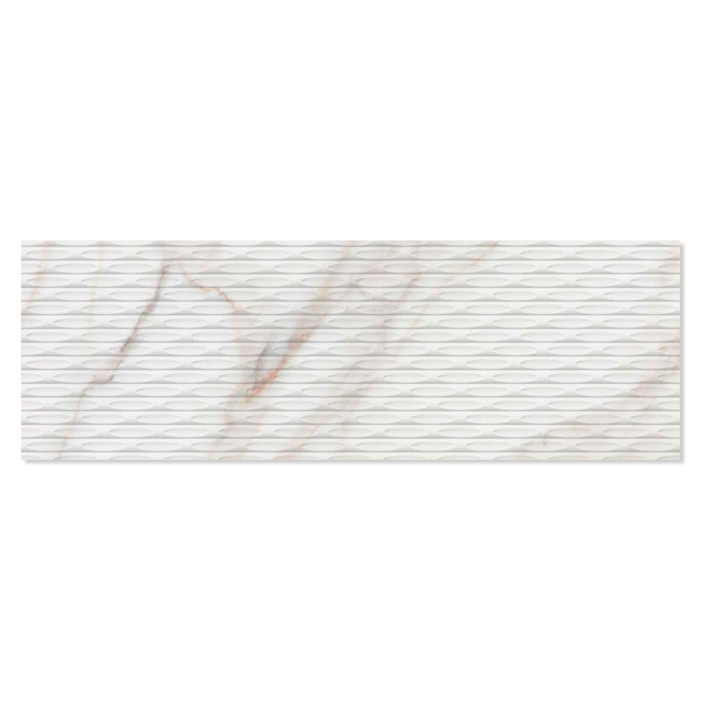 Marmor Kakel Dainese Vit Blank-Relief Mönstrad 40x120 cm (kakel, 40x120 cm, Vit)