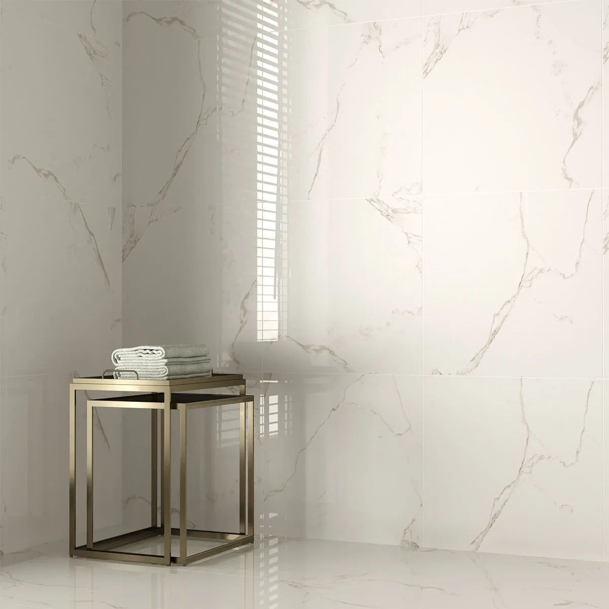 Marmor Klinker Florens Carrara Vit Polerad 30x60 cm (klinker, 30x60 cm, Vit)