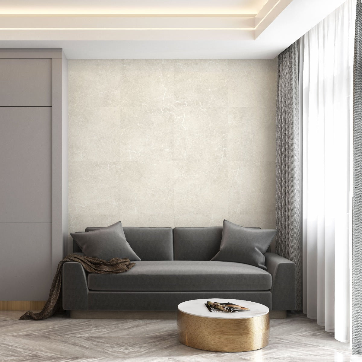 Marmor Klinker Soapstone Premium Beige Polerad 60x60 cm (klinker, 60x60 cm, Beige)