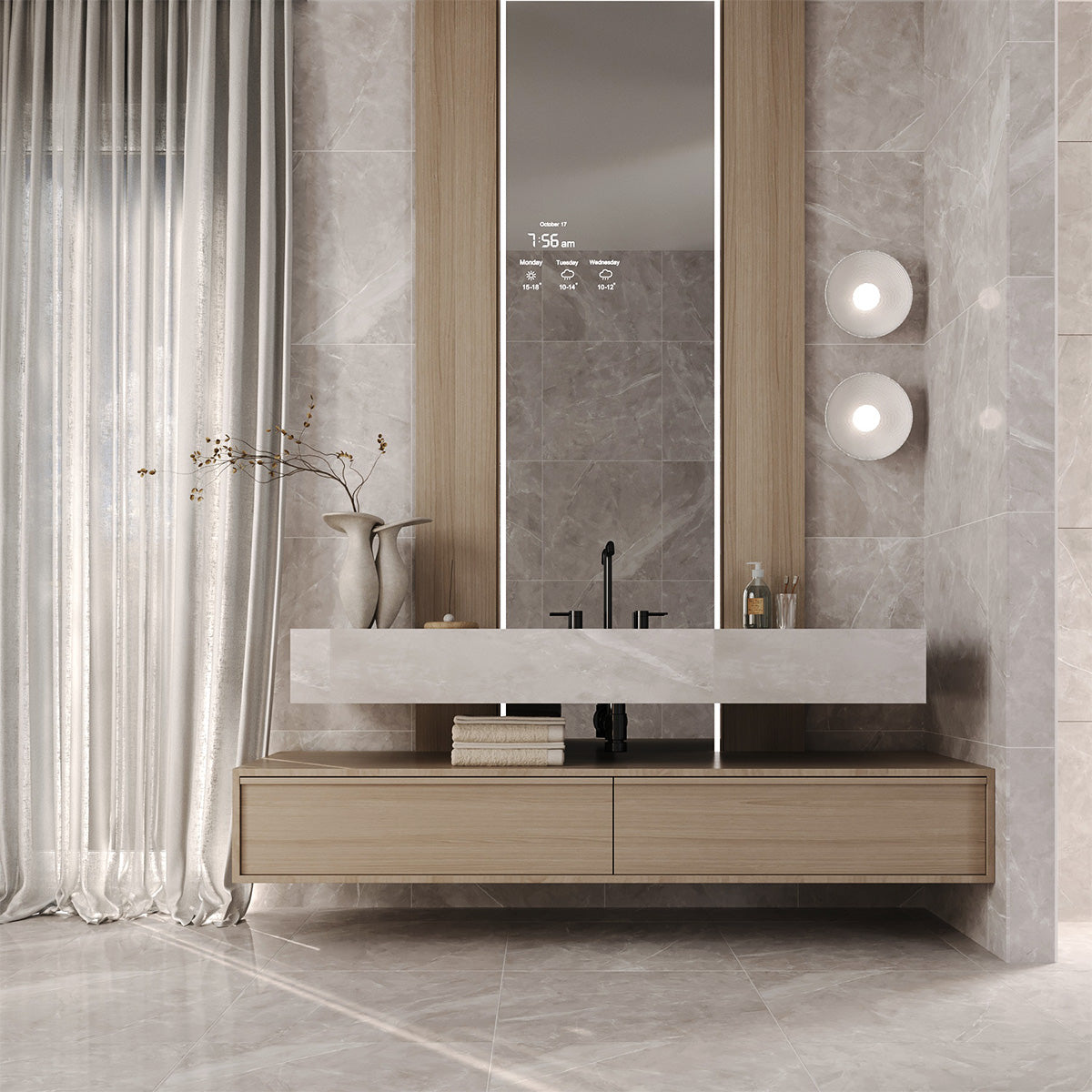 Marmor Klinker Trento Perla Polerad 45x90 cm (klinker, 45x90 cm)