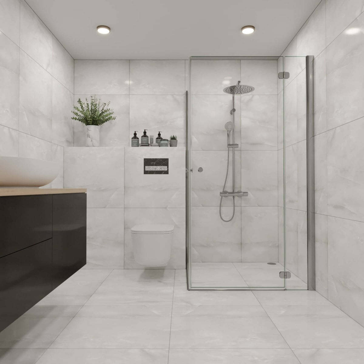 Marmor Klinker Trento Perla Polerad 75x75 cm (klinker, 75x75 cm)