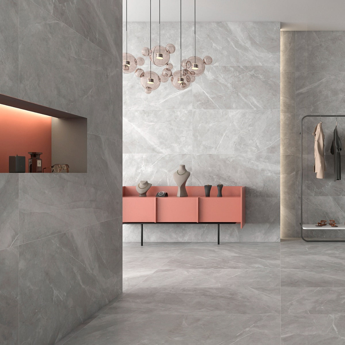 Marmor Klinker Trento Perla Polerad 90x90 cm (klinker, 90x90 cm)