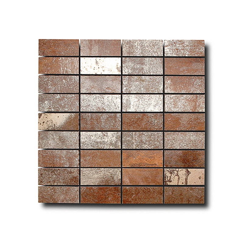 Mosaik Klinker Corten Brons Matt 30x30 (mosaik)