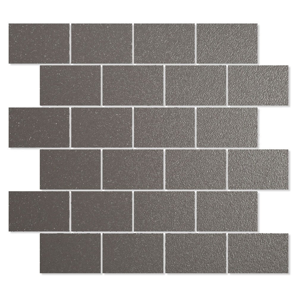 Mosaik Klinker Essenziale Mörkgrå Matt 28x28 (mosaik, Grå)