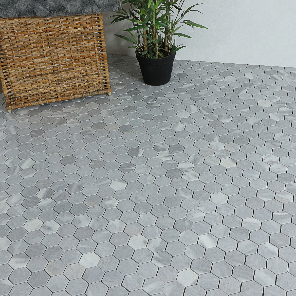 Mosaik Living Ceramics Bera & Beren Light Grey 5x5 cm (mosaik, 5x5 cm, Grå)