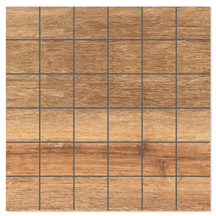 Mosaik Träklinker Sabik Brun Matt 30x30 (mosaik, Brun)