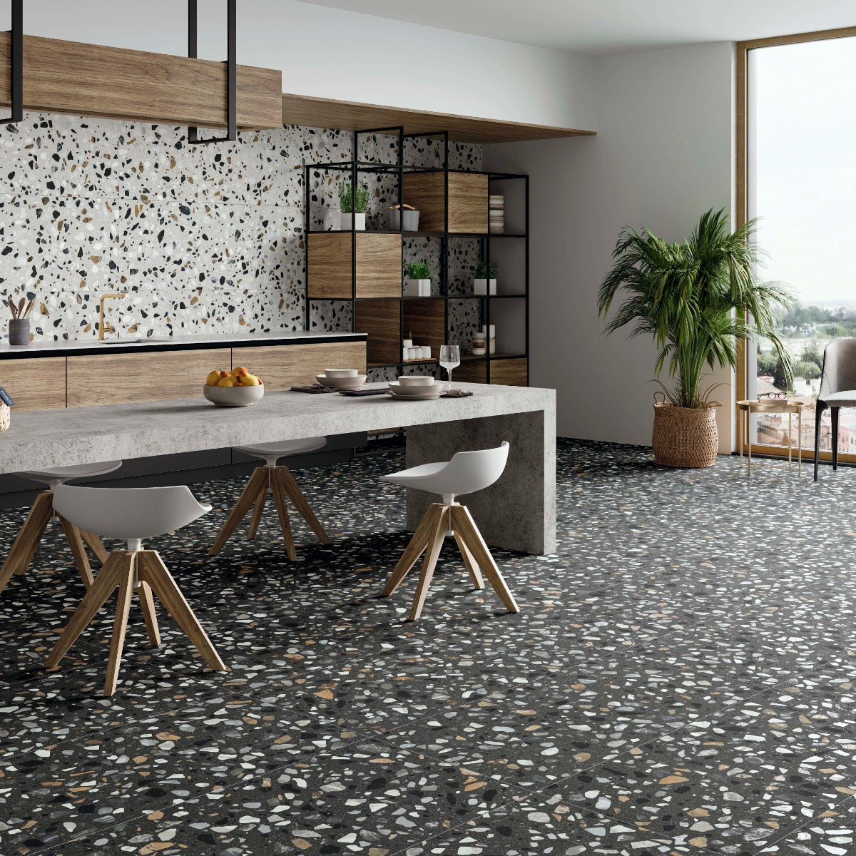Terrazzo Retro Klinker Grå 33x66 cm (klinker, 33x66 cm)
