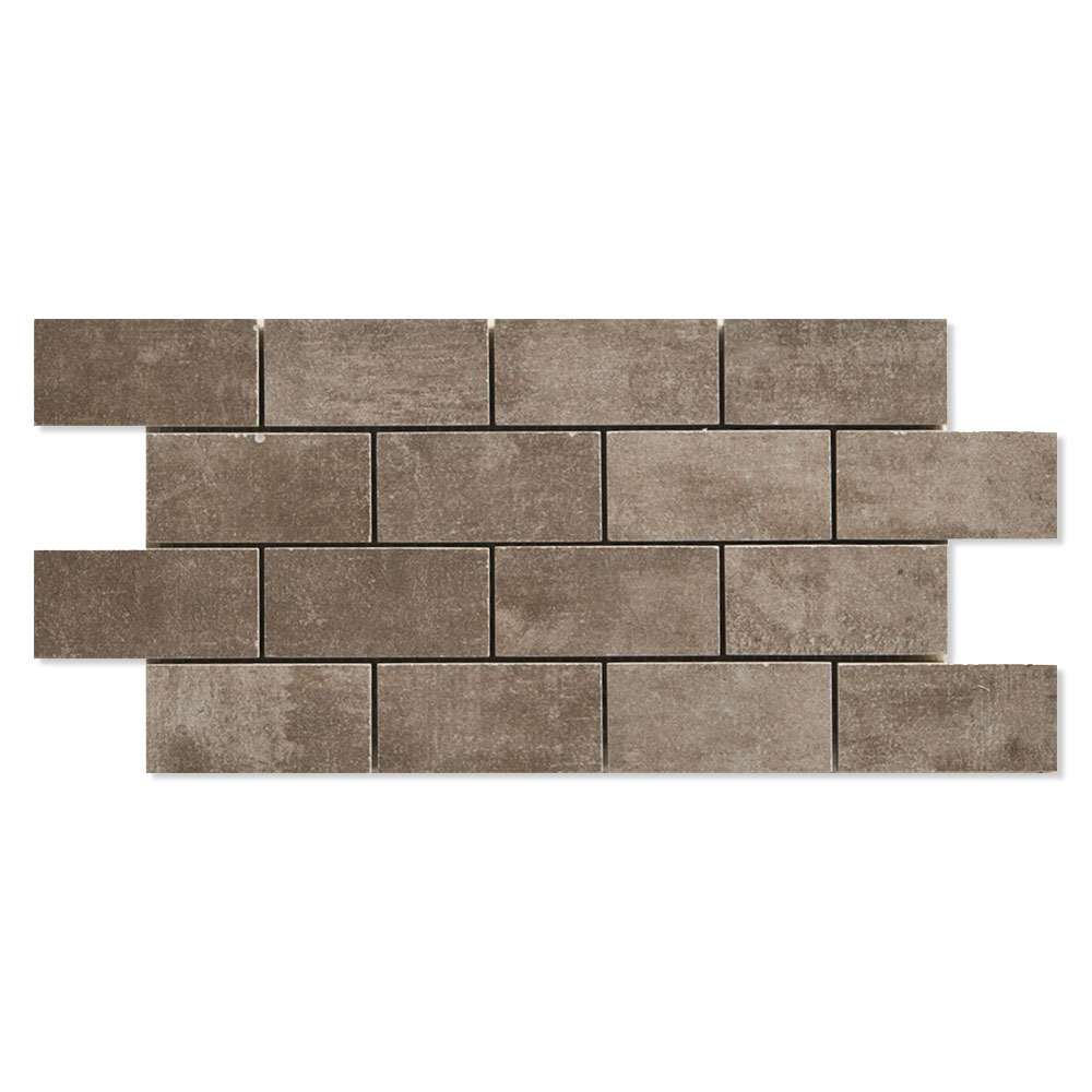 Brick Mosaik Convers Brun Matt 15x30 cm