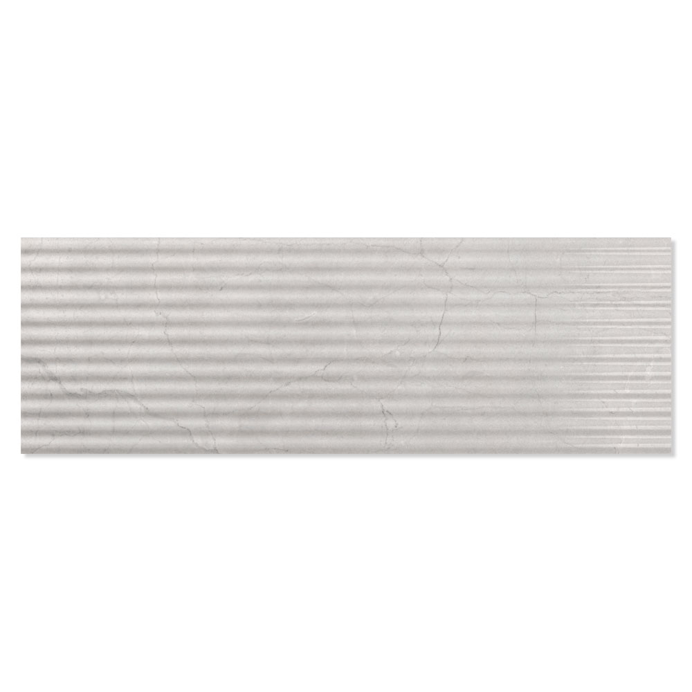 Dekor Kakel Berluzzi Ljusgrå Blank-Relief 30x90 cm