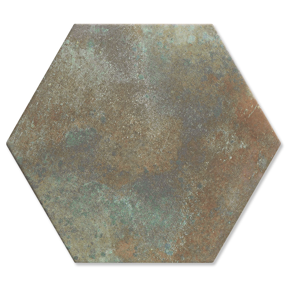Hexagon Klinker Donegal Brun-Grön Matt 29x33 cm