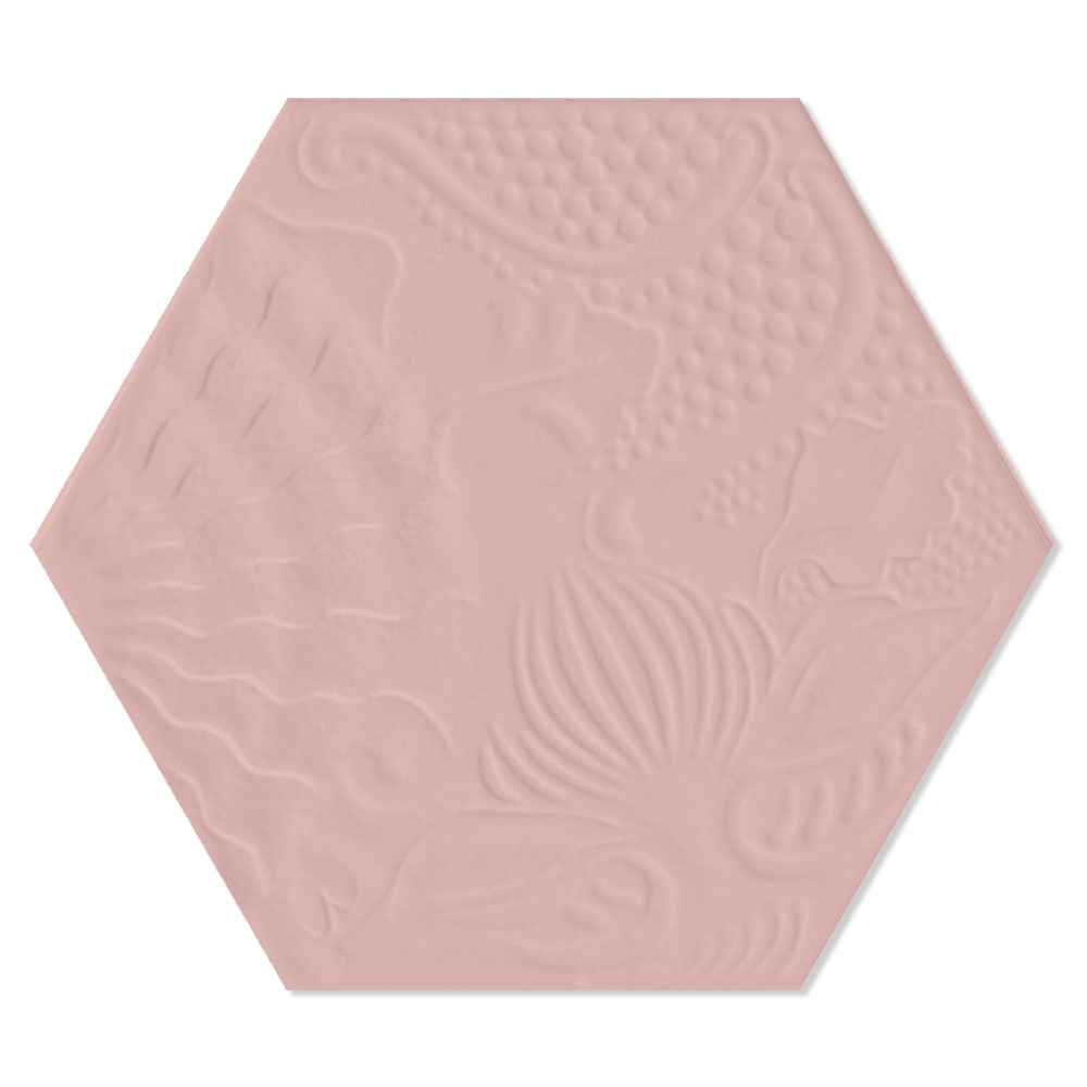 Hexagon Klinker Gaudi Rosa 22x25 cm