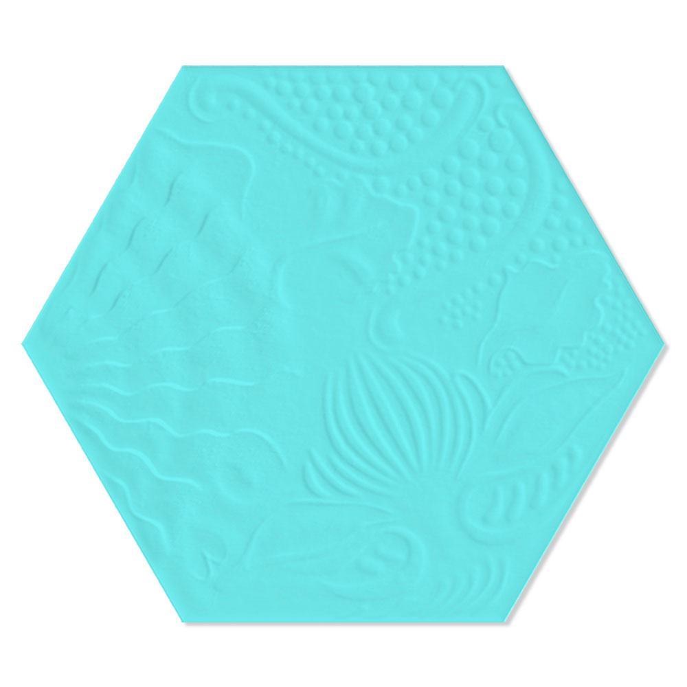 Hexagon Klinker Gaudi Turkos 22x25 cm