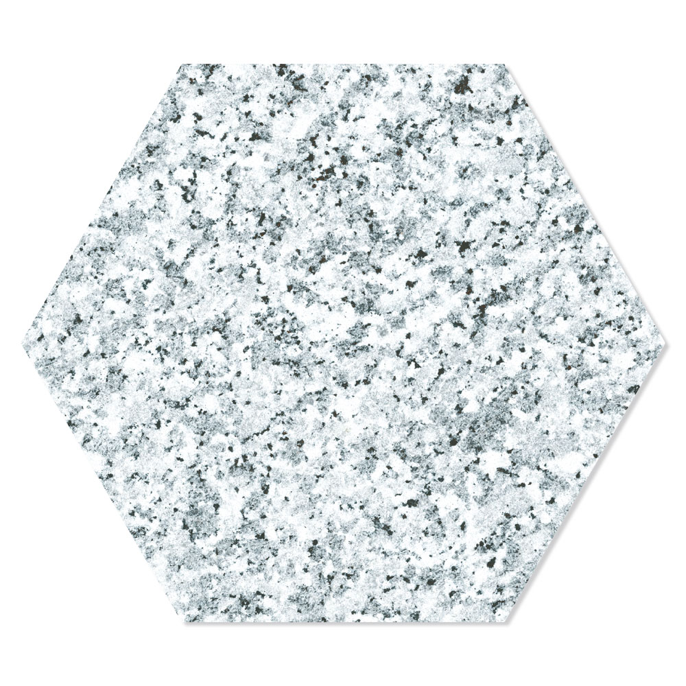 Hexagon Klinker Granite Vit 25x22 cm