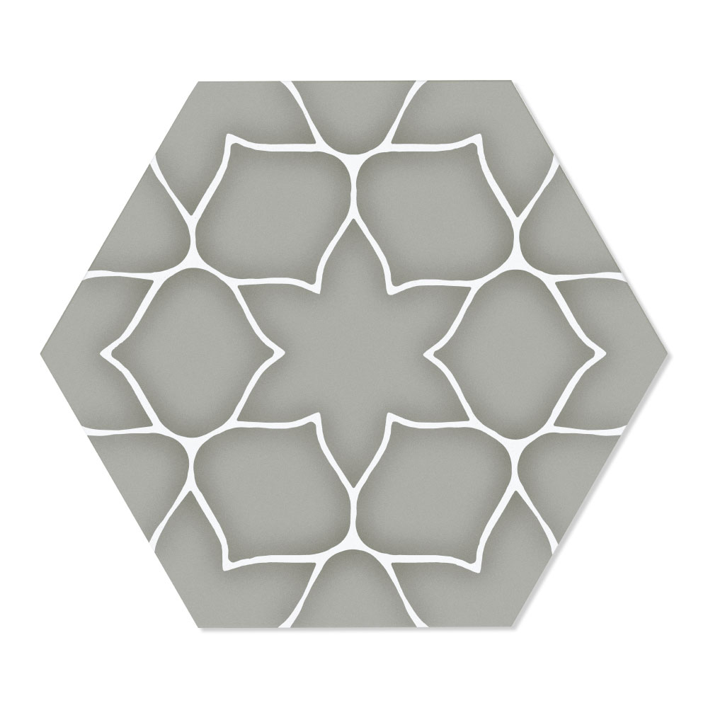 Hexagon Klinker Kerala Grå Matt-Satin 29x33 cm