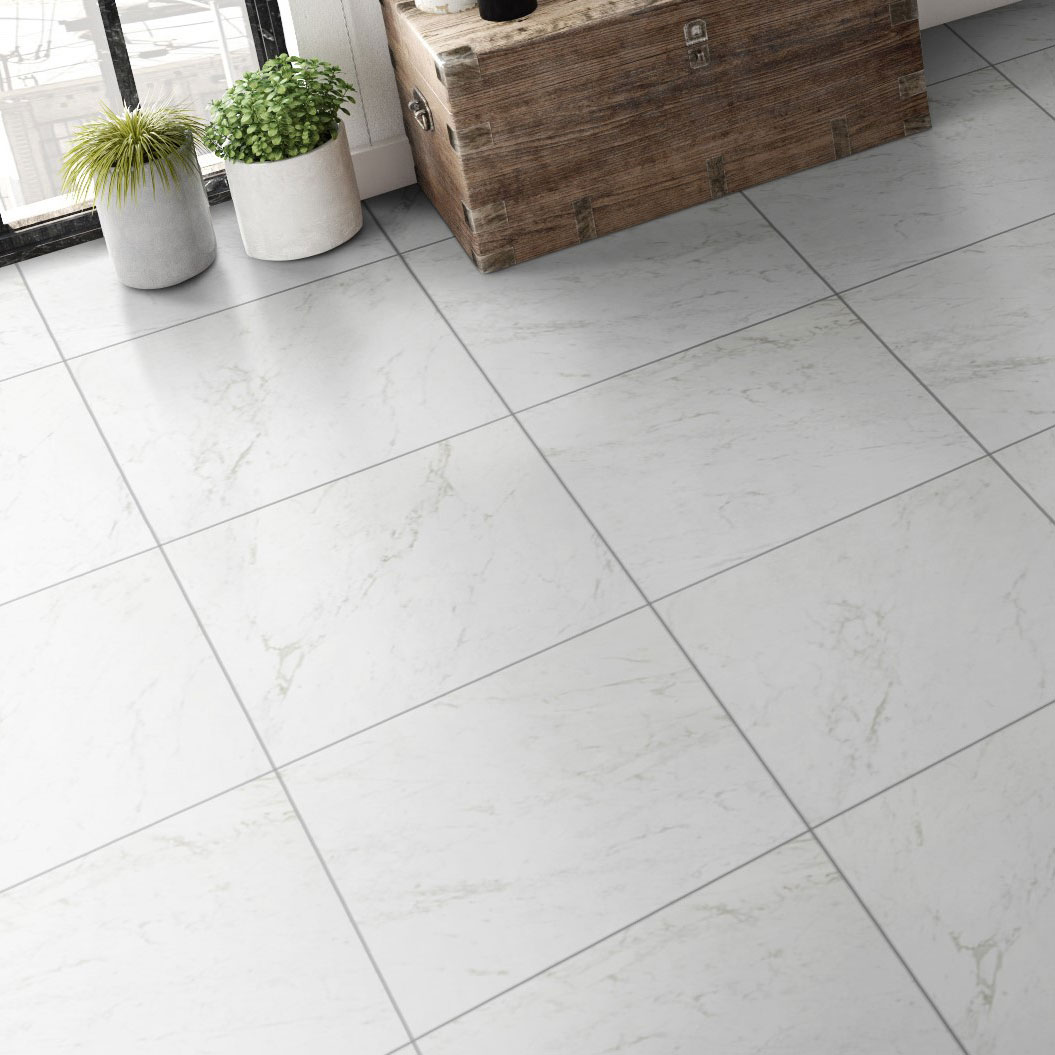 Klinker Coem Ceramiche Marmor B. Carrara Semipolerad 60x60 cm