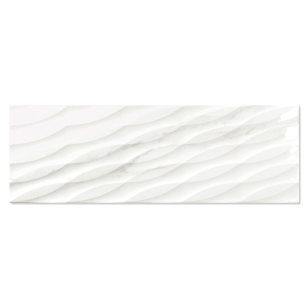 Marmor Kakel Florens Carrara Vit Blank-Relief 30x90 cm