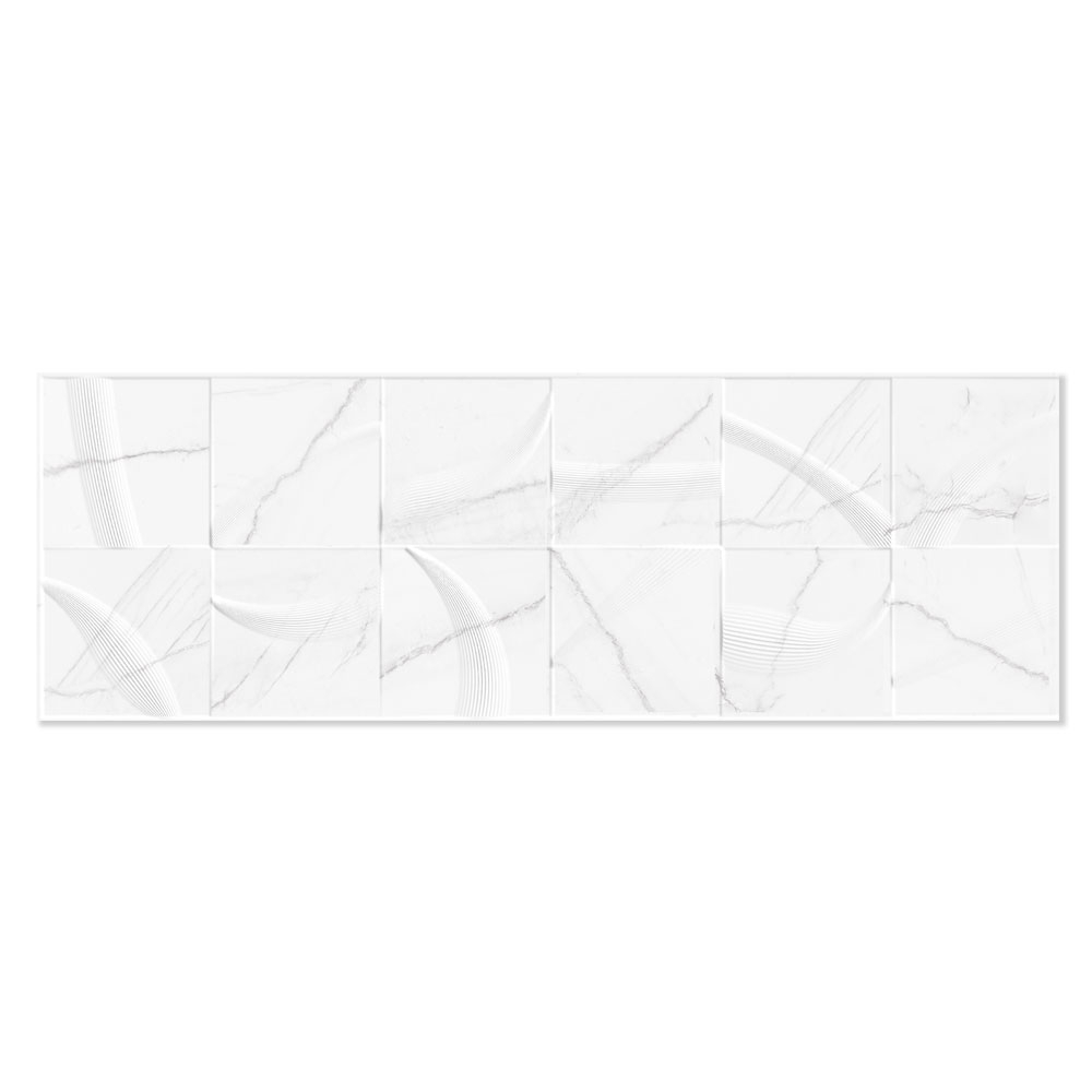Marmor Kakel Nantes Vit Matt-Relief 40x120 cm