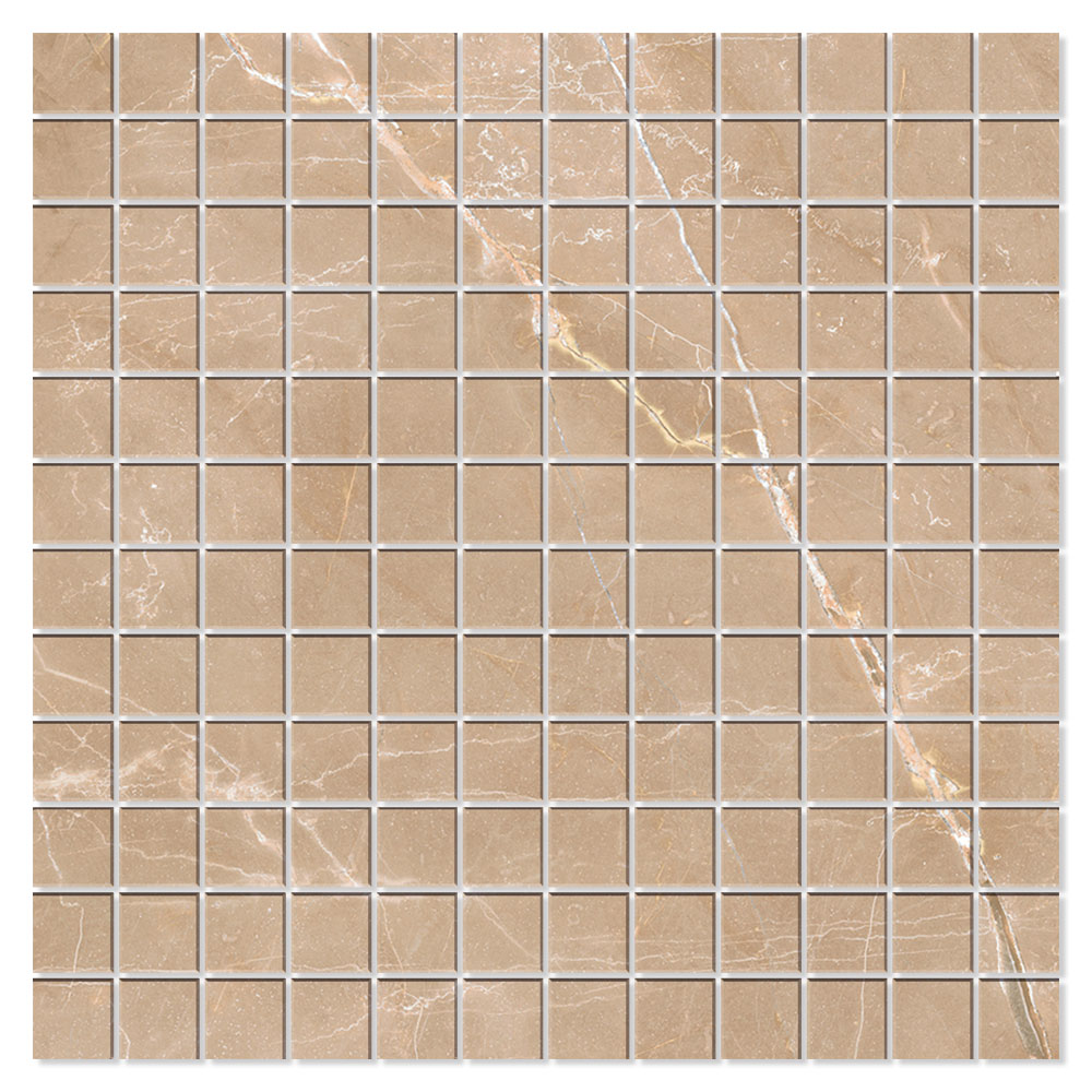 Marmor Mosaik Klinker Bottocino Ljusbrun Matt 30x30