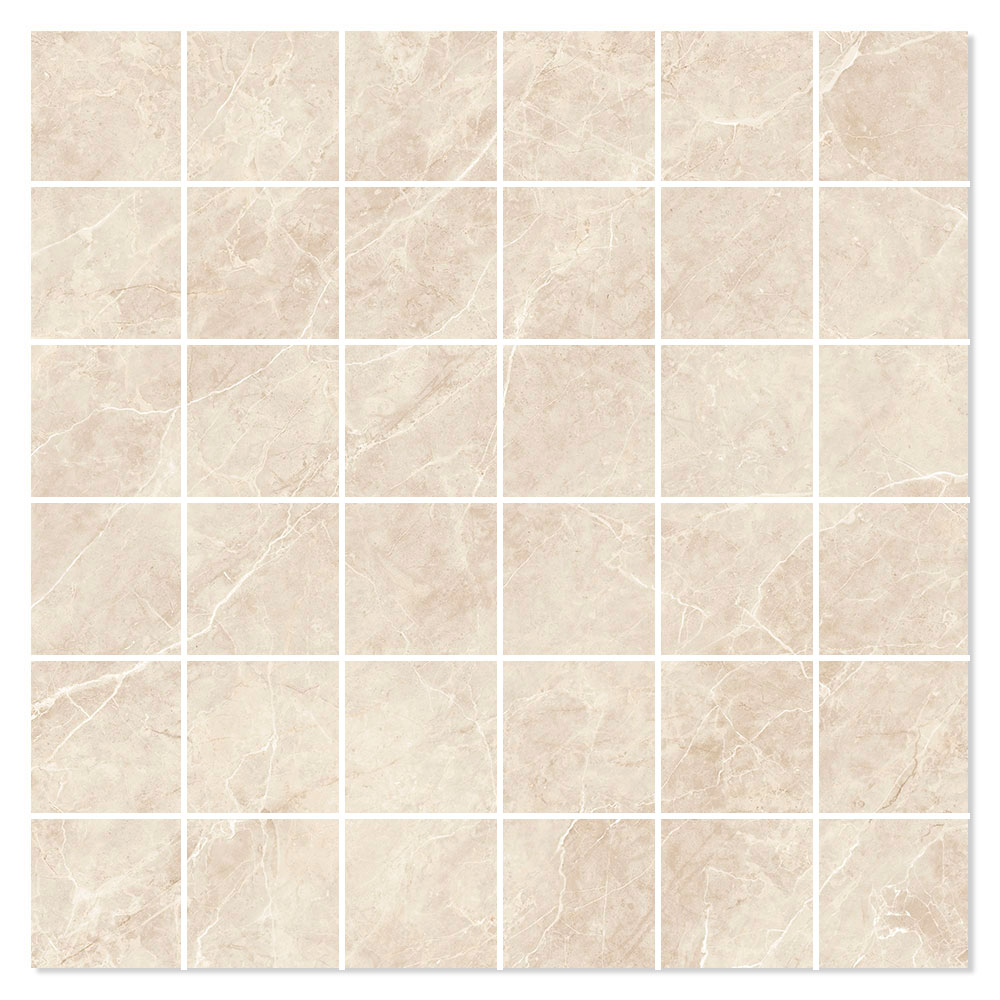 Marmor Mosaik Klinker Montargil Beige Polerad 30x30