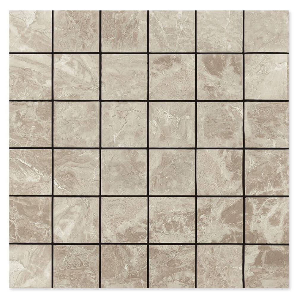 Marmor Mosaik Klinker Rhodes Grå Matt 30x30