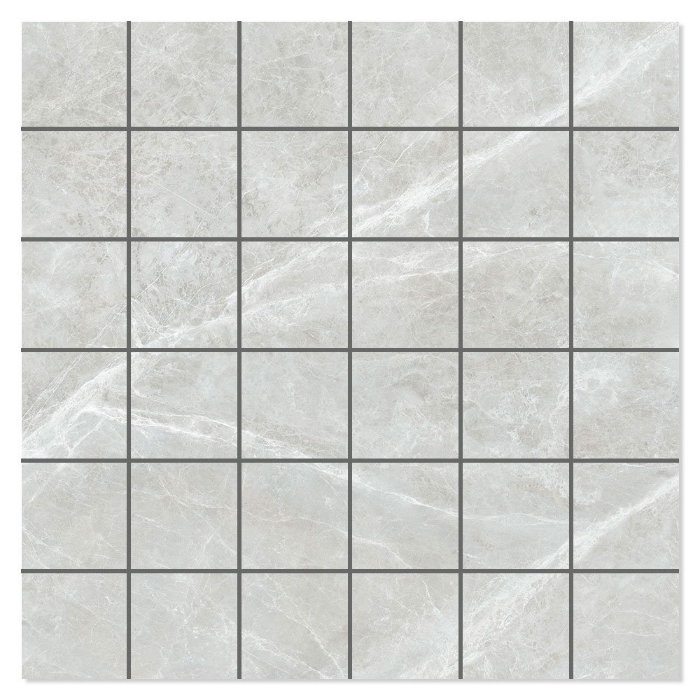 Marmor Mosaik Klinker Sintracino Ljusgrå Polerad 30x30