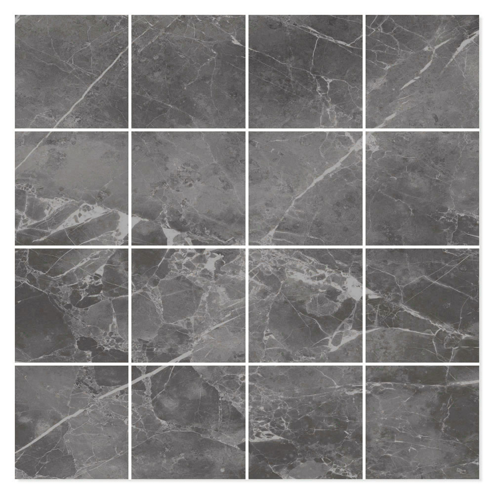 Marmor Mosaik Klinker Soapstone Premium Grå Matt 30x30