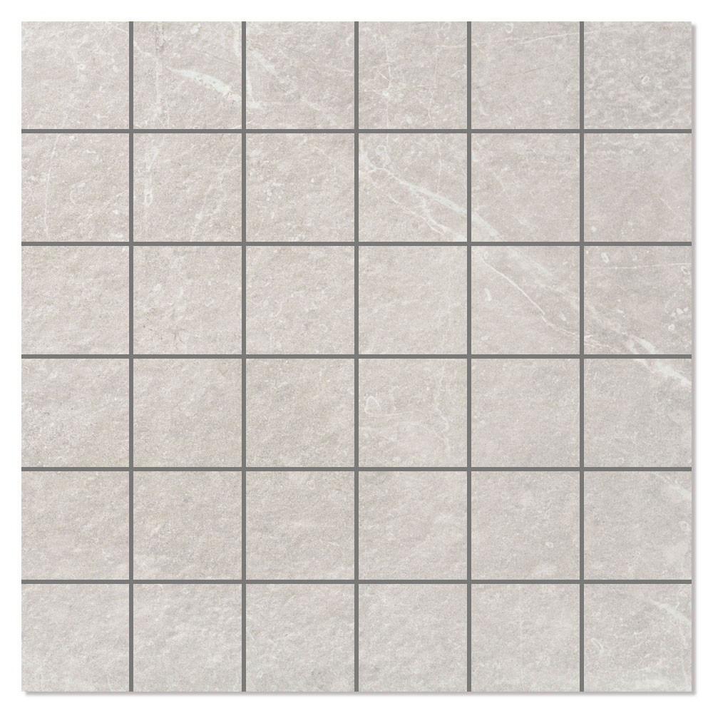 Mosaik Klinker Kinnekulle Ljusgrå Matt-Relief 30x30