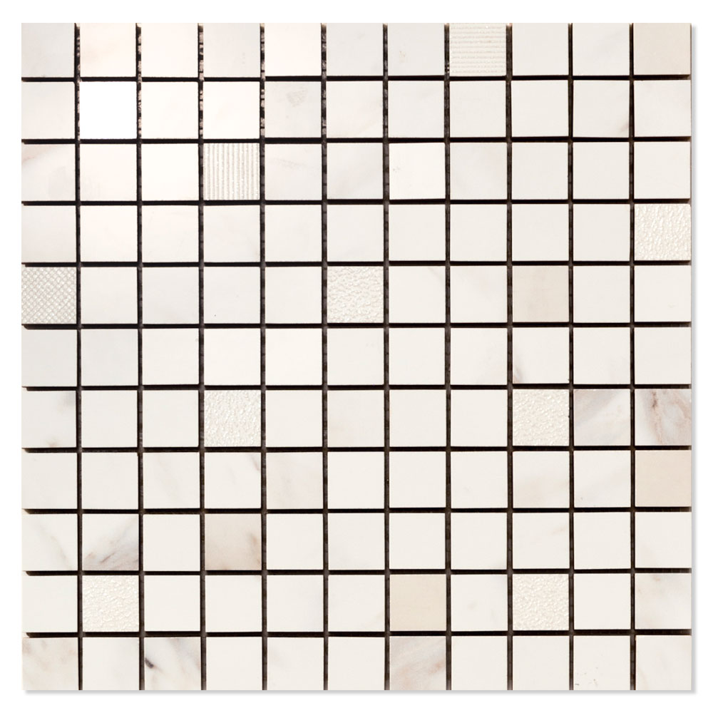 Mosaik Klinker San Remo Vit Blank 30x30