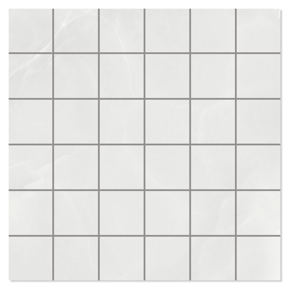 Mosaik Klinker Selene Ljusgrå Blank-Polerad Rak 30x30