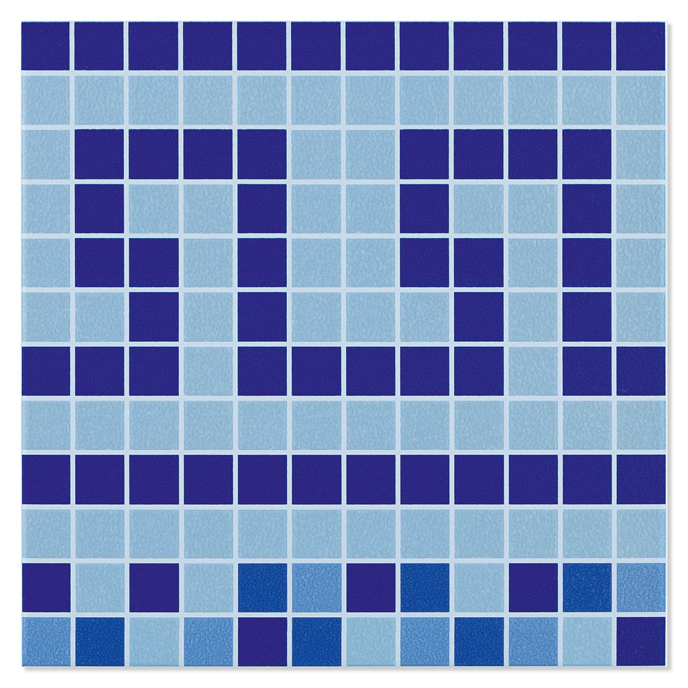 Dekor Mosaik Klinker Aqua Blå Blank 33x33 cm