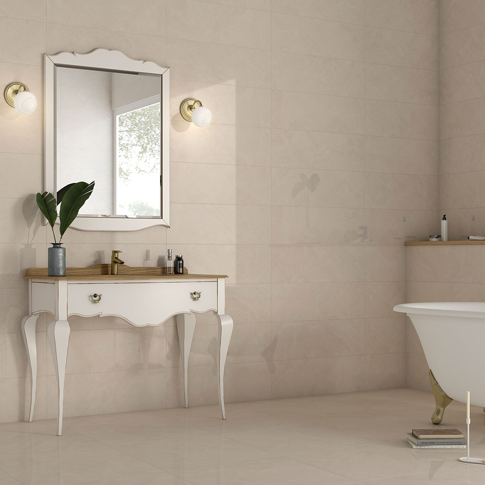 Marmor Klinker Crystal Beige Blank Marmor Rak 60x60 cm