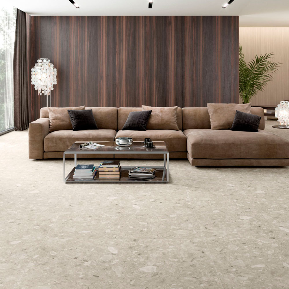 Klinker Terrazzo Classico Gråbeige Matt 60x120 cm