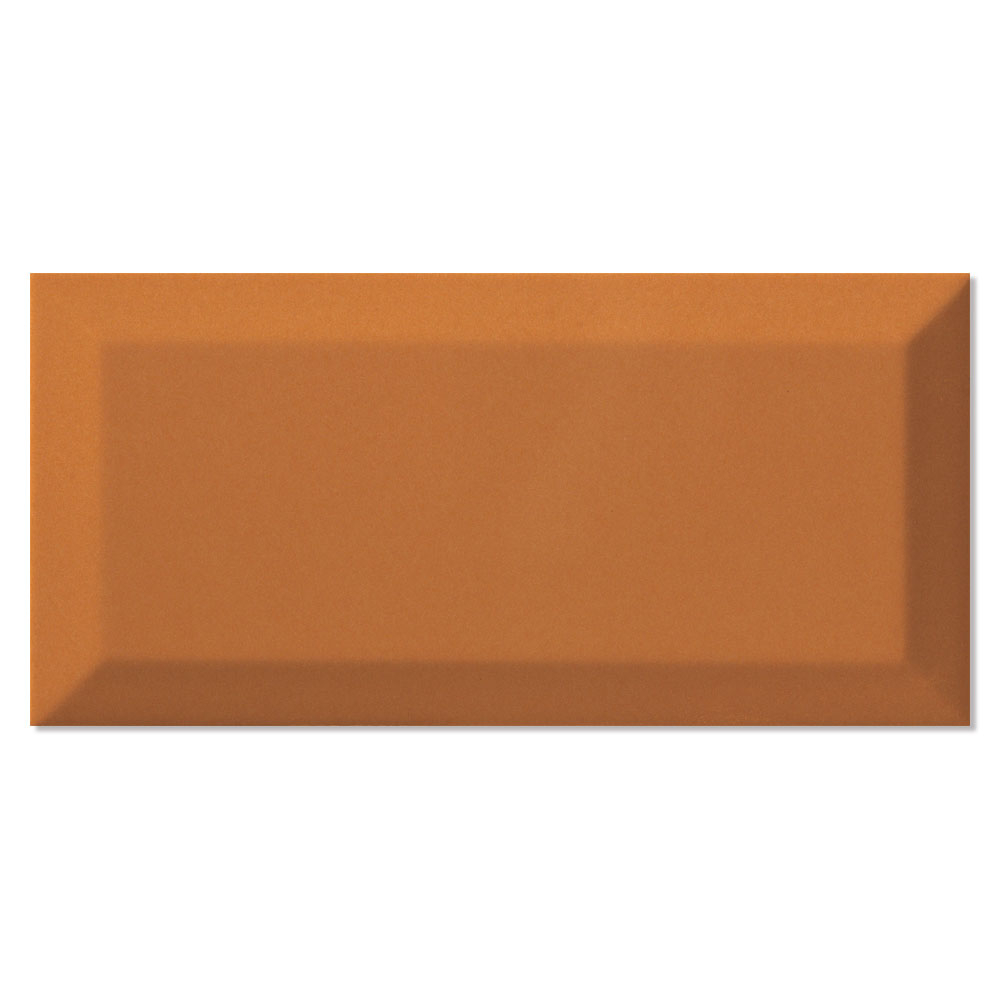 Kakel Metro Fasat Orange Blank 7.5x15 cm