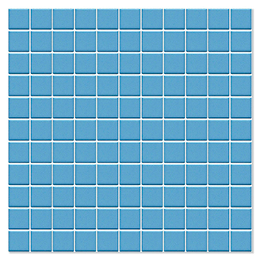 Mosaik Klinker Mosaicos Azul Blå Blank 32x32