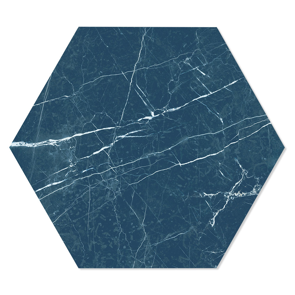 Marmor Klinker Hex Marble Blå Matt 20x24 cm