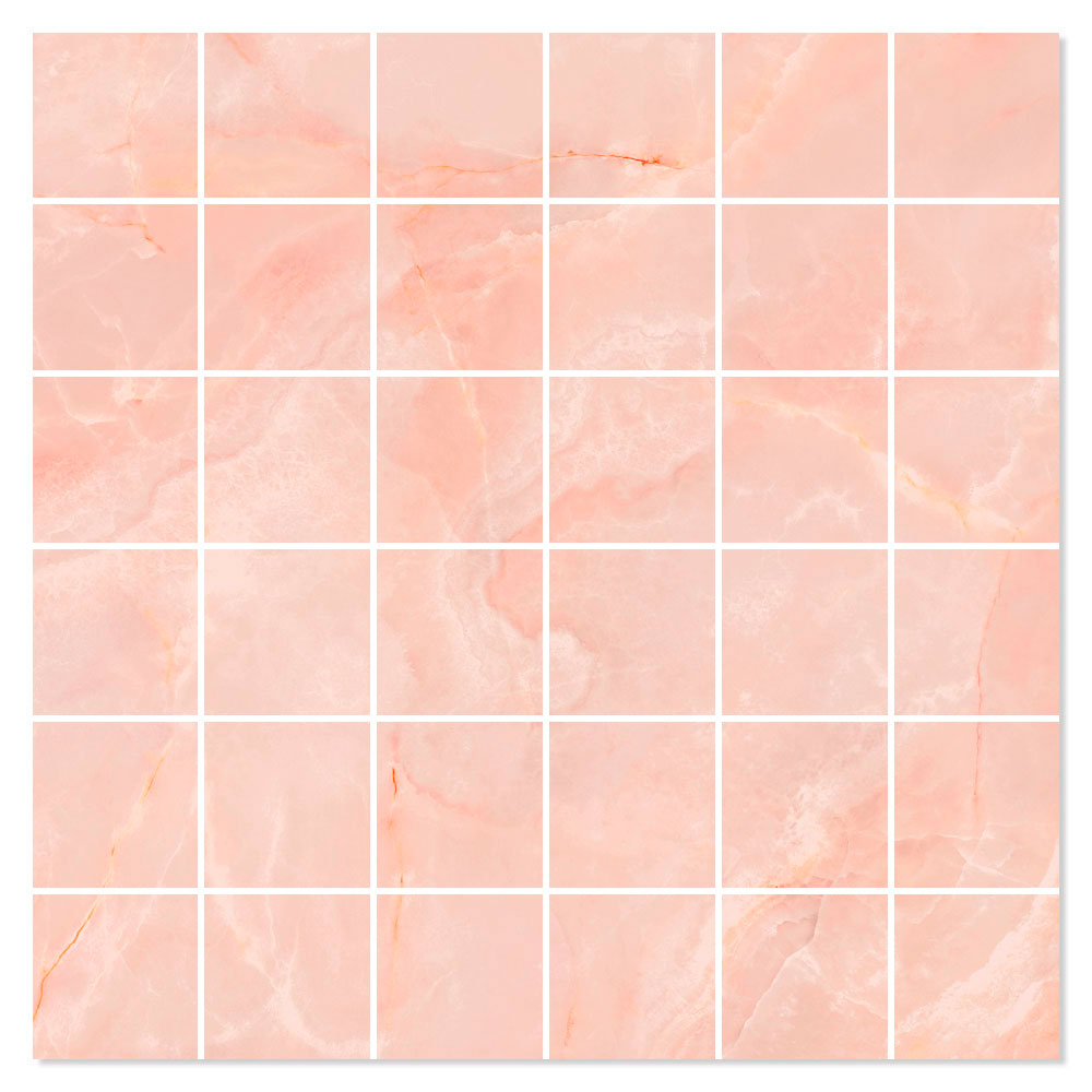 Marmor Mosaik Klinker Lux Cirrus Rosa Polerad 30x30